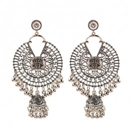 2022 Big Round Indian Jewelry Jhumka Jhumki Earrings For Women Retro Gypsy Statement Tassel Earrings Egypt Turkish Earrings