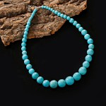 2022 Gypsy Boho Round Turquoises Necklace For Women Collares Statement Jewelry Indian Necklaces Pendants