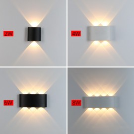 2W/4W/6W/8W LED Wall Lamp Aluminum Bedroom Wall Light Indoor Stair Lighting Engineering Decorative Light Fixture AC90-260V