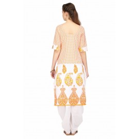 Printed Long Cotton Kurti traditional dress