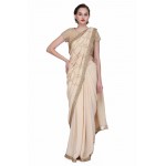 Designer zari gold blouse with eligent rime stone sari