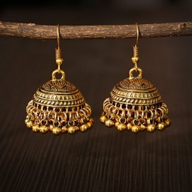 2020 Gypsy Jewelry Vintage Indian Jhumka Bell Tassel Earrings Ethnic Silver Color Dangle Earrings For Women
