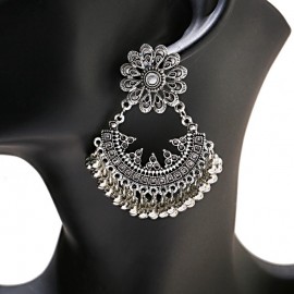 2020 Vintage Flower Earrings For Women Brincos Ethnic Boho Bells Tassel jhumka Earrings Indian Jewelry