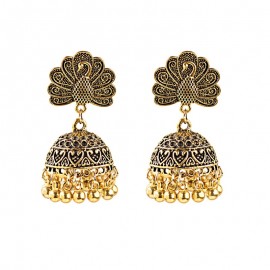 Antique Boho India Ethnic Jhumka Dangle Drop Earrings For Women Bird Shape Tassel Female Earrings Hanging Jewelry Accessories