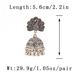 Antique Boho India Ethnic Jhumka Dangle Drop Earrings For Women Bird Shape Tassel Female Earrings Hanging Jewelry Accessories