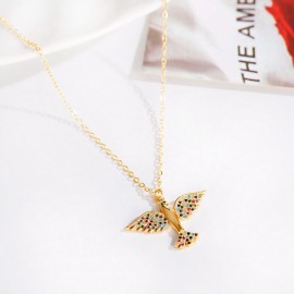 Classic Gold Color Cross Crystal Pendants Chain Necklaces Fashion Jewelry Shiny Zirconia Choker moon Necklaces Gifts For Women