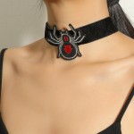 Collar de araña de terciopelo negro Vintage para mujer, collares de cuello gótico, regalo de joyería, accesorios de joyería de cuello de chica Punk