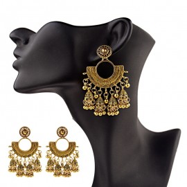 Ethnic Fashion Women Sector Jhumka Earrings Indian Jewelry Ethnic Hippie Tribe Boho Bells Tassel Dangle Earrings Bijoux
