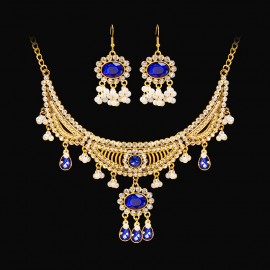 Exquisite Luxury Wedding Jewelry Set for Bridal Vintage Flower Design Cubic Zirconia Necklace Earring Jewelry Sets 2023 New