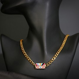 Fashion Evil Eye Pendant Necklace For Women Men Pop Art Punk Hip Hop Luxury Gold Color Copper Charm Party Necklaces Jewelry