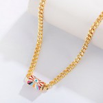 Fashion Evil Eye Pendant Necklace For Women Men Pop Art Punk Hip Hop Luxury Gold Color Copper Charm Party Necklaces Jewelry