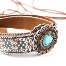Fashion Handmade Turquoises Choker Necklaces Women Boho Collares Vintage Jewelry Bijoux Colier Necklaces Leather Neck Jewelry