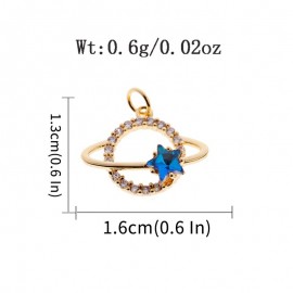 Fashion Universe Necklace  For Women Charm Gold Color Chain Choker Copper Blue CZ Star Choker Party Necklaces Gift Jewelry