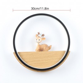 LED Wall Lamp Dimming Bedroom Bedside Wall Light Remote Control Dimmable Home Living Room Decorative Lighting With Cute Deer