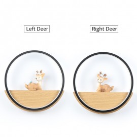 LED Wall Lamp Dimming Bedroom Bedside Wall Light Remote Control Dimmable Home Living Room Decorative Lighting With Cute Deer