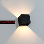 Led Wall Light With G9 Bulb Garden Wall Lamp IP65 Waterproof Light Fixture Indoor/Outdoor Lighting Decoration Aluminum 110V/220V