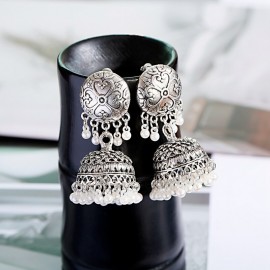 Pendientes Charms Heart Jhumka Earrings For Women Indian Jewelry Accessories Kolczyki Earring Trendy Wedding Ear rings