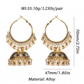 Pendientes Gypsy Ethnic Round Bells Indian Jewelry Earrings Vintage Tribe Jhumka Earrings Kolczyki Wedding Jewelry
