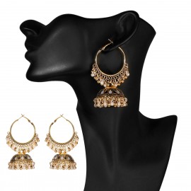 Pendientes Gypsy Ethnic Round Bells Indian Jewelry Earrings Vintage Tribe Jhumka Earrings Kolczyki Wedding Jewelry