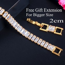 ThreeGraces Classic Wedding Jewelry Sets Sparkling Baguette CZ Crystal Silver Color Earrings Necklace Bracelet for Women TZ586