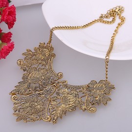 Vintage Ethnic Gypsy Gold Color Flower Indian Necklace 2022 Womens Statement Jewelry Turkish Necklaces