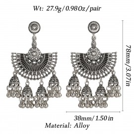 Women's Classic Gold Color Earring/Necklace Set Bijoux Wedding Jewelry Hangers Bohemia Jhumka Earrings Hangers