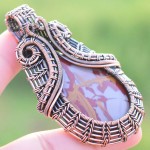 Noreena Jasper Gemstone Handmade Copper Wire Wrapped Pendant Jewelry 2.76 Inch BZ-11
