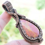 Maligano Jasper Gemstone Handmade Copper Wire Wrapped Pendant Jewelry 2.96 Inch BZ-263