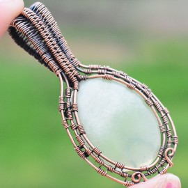 Lizarite Gemstone Handmade Copper Wire Wrapped Pendant Jewelry 2.76 Inch BZ-77