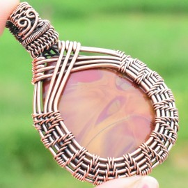 Noreena Jasper Gemstone Handmade Copper Wire Wrapped Pendant Jewelry 2.17 Inch BZ-86