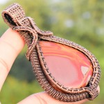 Noreena Jasper Gemstone Handmade Copper Wire Wrapped Pendant Jewelry 3.15 Inch BZ-351