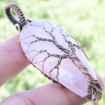 Moonstone Gemstone Handmade Copper Wire Wrapped Pendant Jewelry 2.36 Inch BZ-861