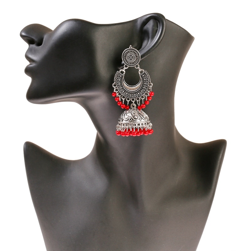 2020-Ethnic-Silver-Color-Gypsy-Indian-Earrings-For-Women-Boho-Jewelry-Beads-Bell-Tassel-Jhumka-Earri-2255800555017339-9