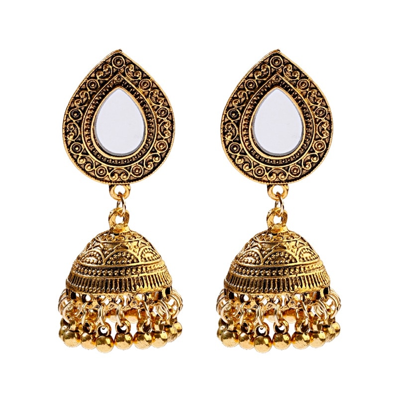 2020-Vintage-Afghan-Flower-Gold-Color-Alloy-Bollywood-Earrings-For-Women-Ethnic-Mirror-Oxidized-Jhum-1005001993238616-6