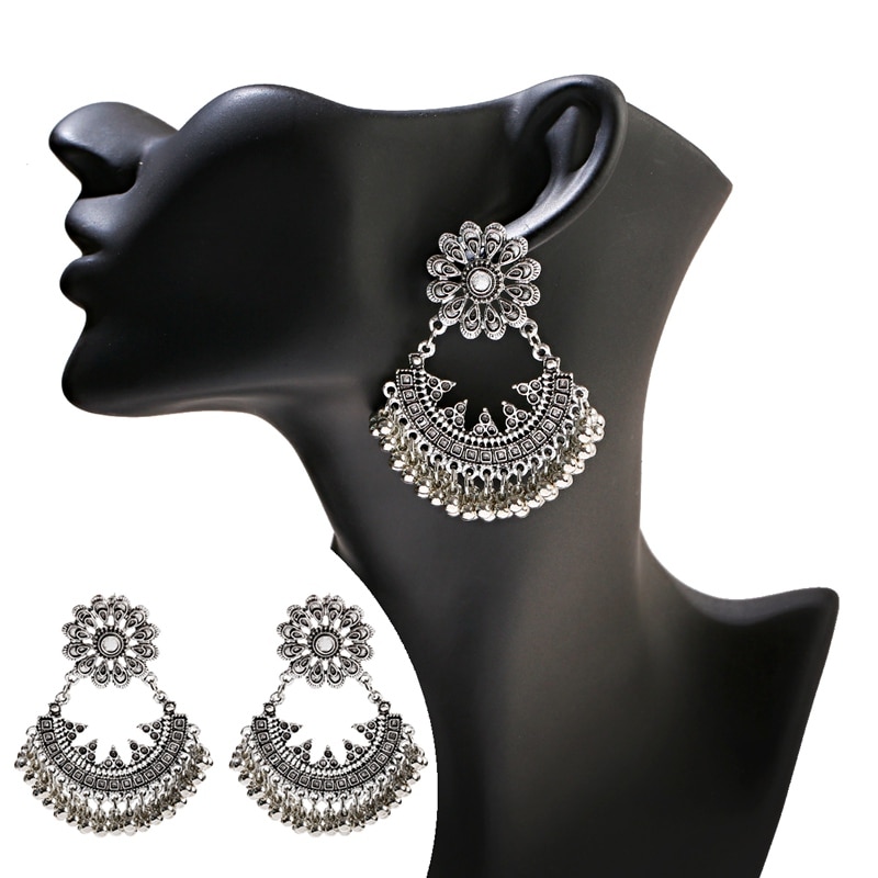 2020-Vintage-Flower-Earrings-For-Women-Brincos-Ethnic-Boho-Bells-Tassel-jhumka-Earrings-Indian-Jewel-3256801535150874-8