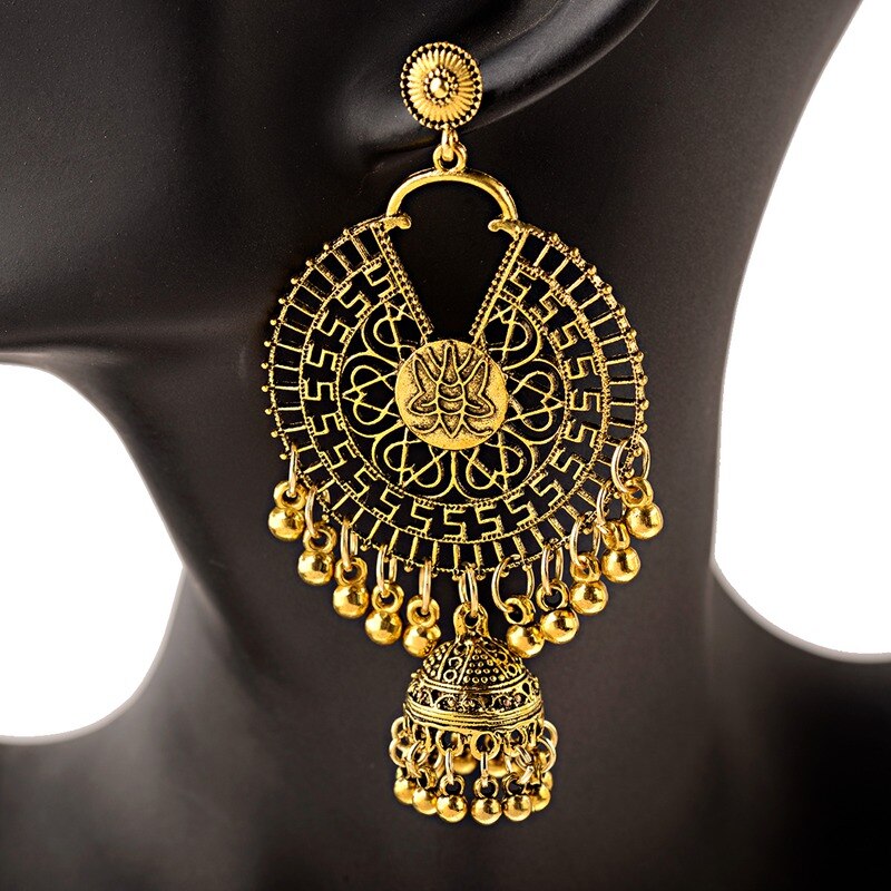 2022-Big-Round-Indian-Jewelry-Jhumka-Jhumki-Earrings-For-Women-Retro-Gypsy-Statement-Tassel-Earrings-33026693849-13
