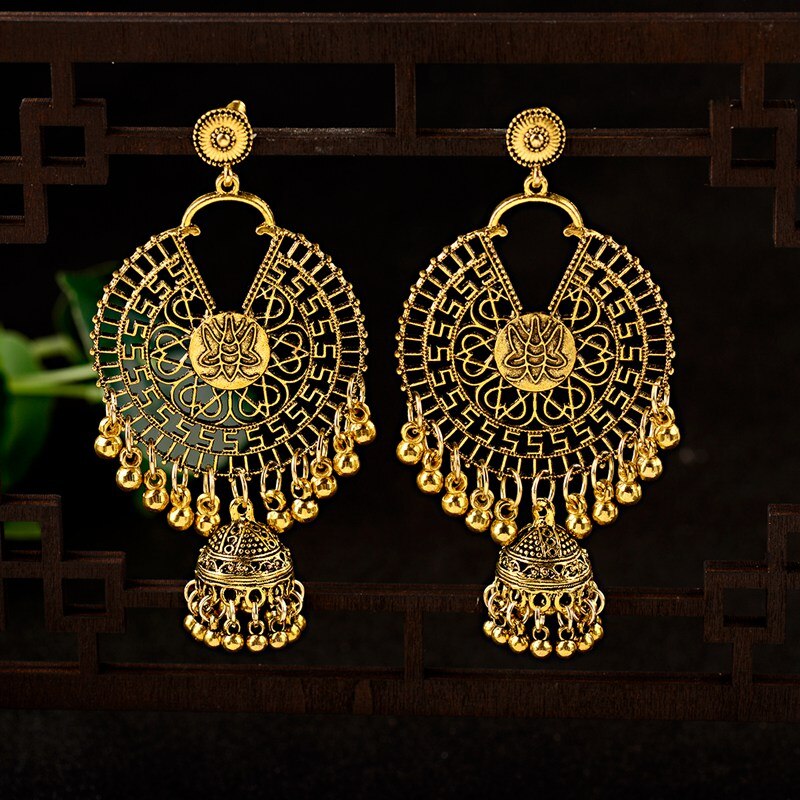 2022-Big-Round-Indian-Jewelry-Jhumka-Jhumki-Earrings-For-Women-Retro-Gypsy-Statement-Tassel-Earrings-33026693849-4