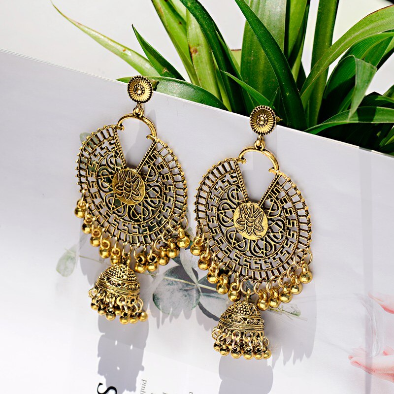 2022-Big-Round-Indian-Jewelry-Jhumka-Jhumki-Earrings-For-Women-Retro-Gypsy-Statement-Tassel-Earrings-33026693849-6