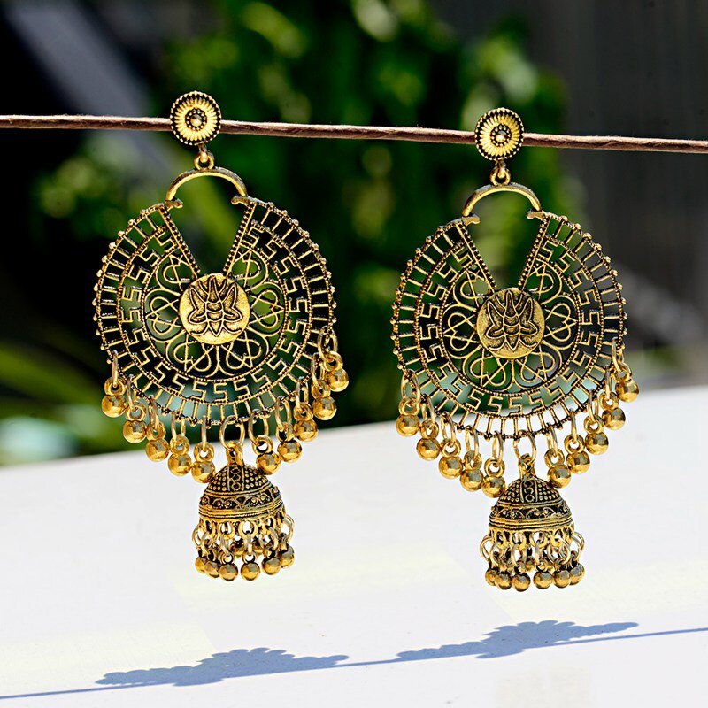 2022-Big-Round-Indian-Jewelry-Jhumka-Jhumki-Earrings-For-Women-Retro-Gypsy-Statement-Tassel-Earrings-33026693849-7