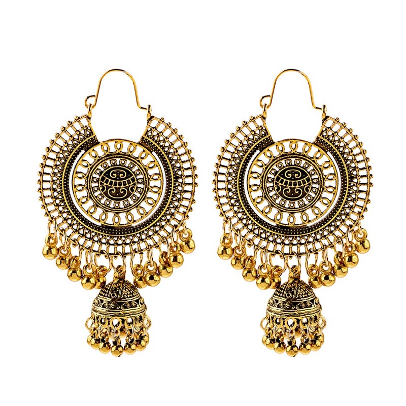 2022-Traditional-Indian-Ethnic-Tassel-Dangle-Earrings-For-Women-Big-Round-Gypsy-Jhumka-Jhumki-Earrin-33026570433-8
