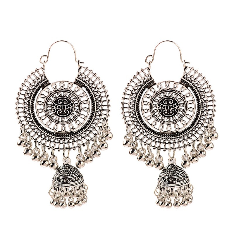2022-Traditional-Indian-Ethnic-Tassel-Dangle-Earrings-For-Women-Big-Round-Gypsy-Jhumka-Jhumki-Earrin-33026570433-9