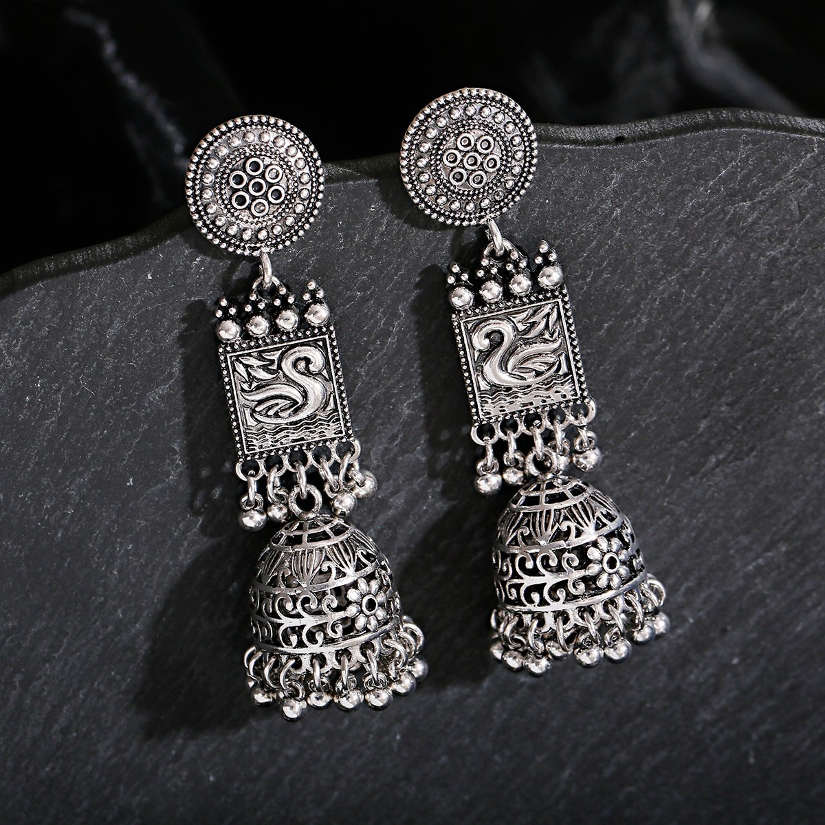12-PairsLot-Boho-Afghan-Ethnic-Earrings-For-Women-Pendient-Pink-Gold-Silver-Color-Bell-Ladies-Indian-3256803995211369-5