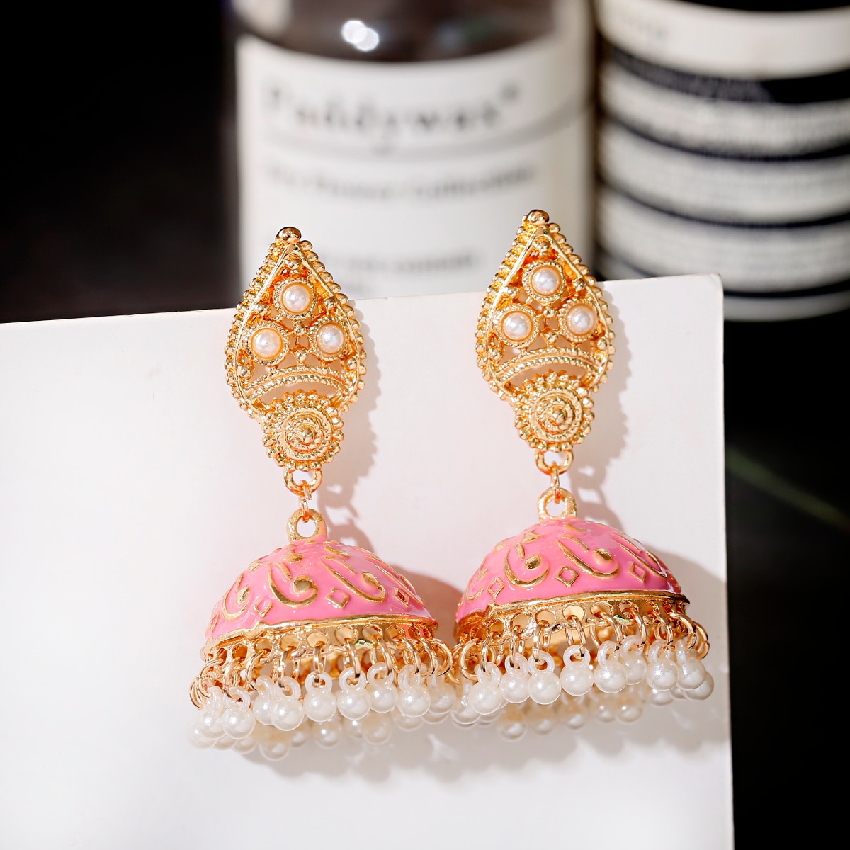 12-PairsLot-Boho-Afghan-Ethnic-Earrings-For-Women-Pendient-Pink-Gold-Silver-Color-Bell-Ladies-Indian-3256803995211369-7