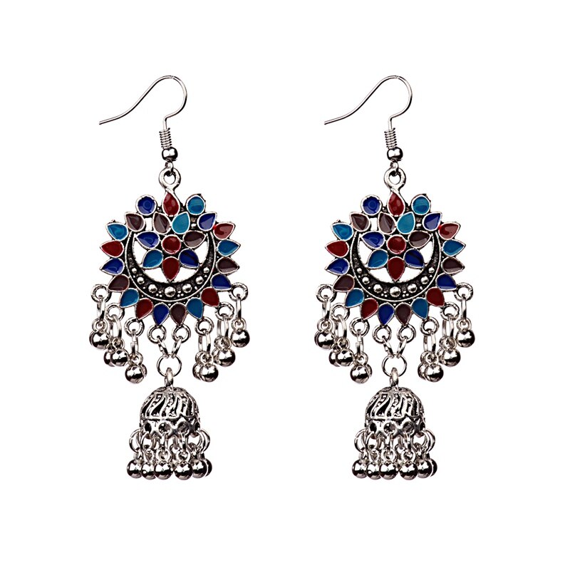 2020-Indian-Jhumka-Gypsy-Birdcage-Blue-Earrings-With-Flower-For-Women-Antique-Silver-Color-Bells-Lad-2251832779534535-10
