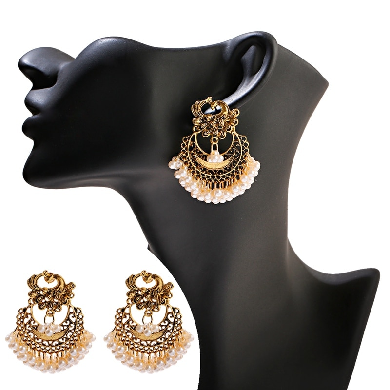 2020-Vintage-Gold-Color-Peacock-Alloy-Bollywood-Oxidized-Earrings-For-Women-Ethnic-Pearl-Tassel-Jhum-1005001713206436-7