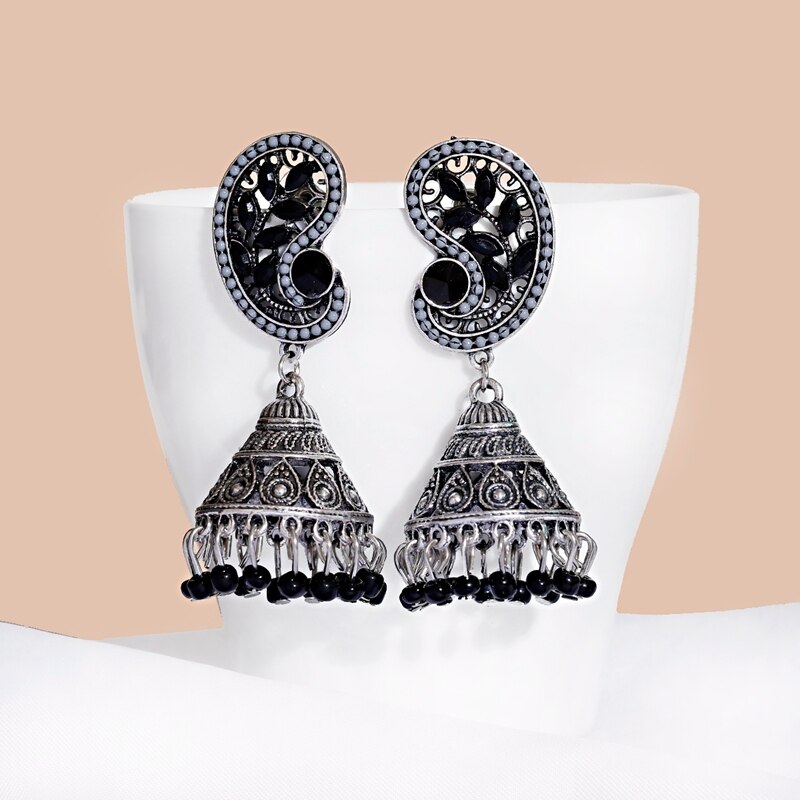 2021-Vintage-Pink-Rhinestone-Leaf-Earrings-For-Women-Kolczyki-Retro-Gold-Color-Alloy-Tassel-Bells-Ea-1005002841291149-5