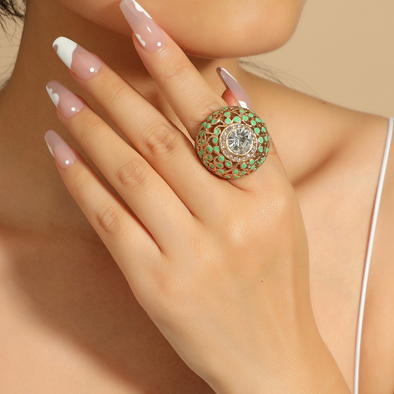 Bohemian-Ethnic-Green-Dripping-Oil-Rings-For-Women-Luxury-Zircon-Gold-Color-Alloy-Hollow-Rings-1005004697343943-2
