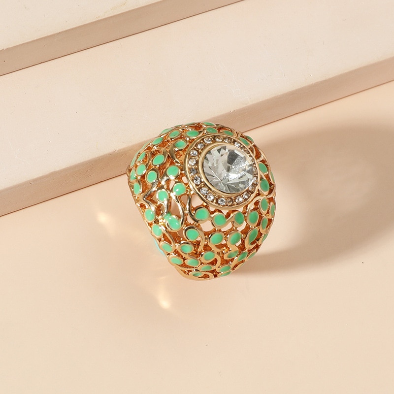 Bohemian-Ethnic-Green-Dripping-Oil-Rings-For-Women-Luxury-Zircon-Gold-Color-Alloy-Hollow-Rings-1005004697343943-3