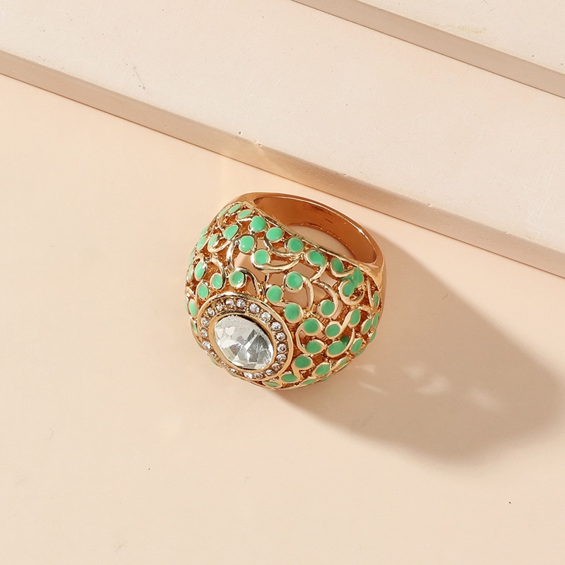Bohemian-Ethnic-Green-Dripping-Oil-Rings-For-Women-Luxury-Zircon-Gold-Color-Alloy-Hollow-Rings-1005004697343943-4