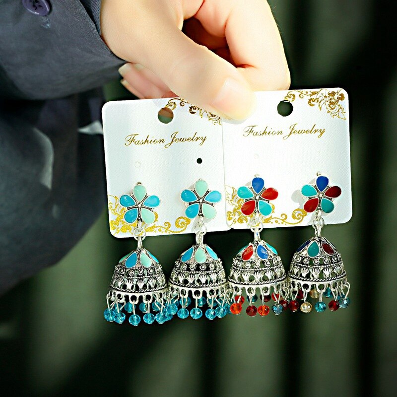 Bohemian-Summer-Blue-Flower-Earrings-Women-Silver-Color-Alloy-Carved-Stone-Tassel-Dangle-Earrings-Vi-4001359723071-2